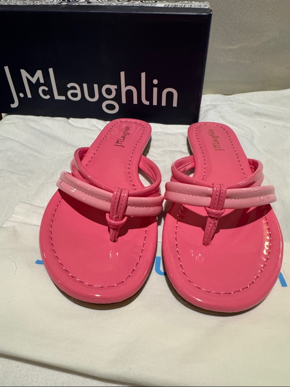 NIB J McLaughlin thong sandals size 7.